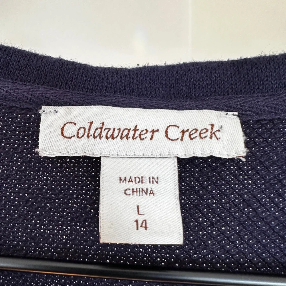 Coldwater Creek Lace Front Sweater - Picture 3 of 4
